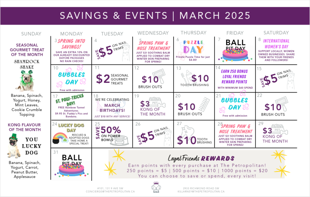 March Savings & Events
