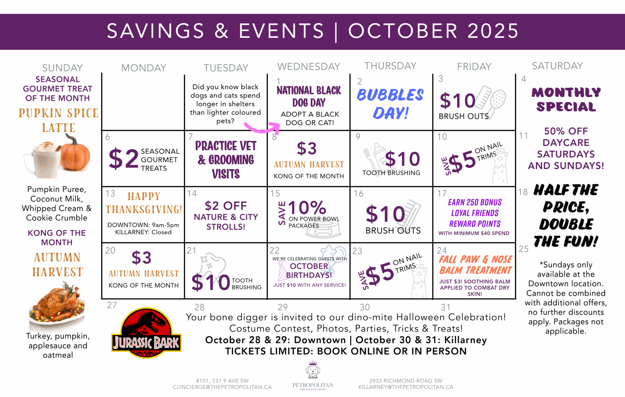 Event and Savings Calendar-20-October 2025